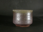 備前焼　穴窯　備前焼異色作家　吉岡　勝巳　最新作黄ゴマフリーカップ１３