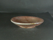 備前焼　穴窯　備前焼異色作家　吉岡　勝巳　最新作１５センチ緋襷・黄ゴマ深皿１