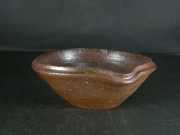 備前焼　穴窯　備前焼異色作家　吉岡　勝巳　緋襷・黄ゴマ片口酒注・鉢２