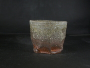 備前焼　穴窯　備前焼異色作家　吉岡　勝巳　最新作黄ゴマ面取り・鎬フリーカップ２２