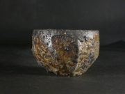 備前焼　穴窯　備前焼異色作家　吉岡　勝巳　最新作窯変面取り・鎬ぐい呑２４