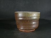 備前焼　穴窯　備前焼異色作家　吉岡　勝巳　最新作黄ゴマフリーカップ3８