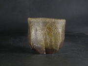 備前焼　穴窯　備前焼異色作家　吉岡　勝巳　最新作カセゴマ面取り・鎬ぐい呑２９