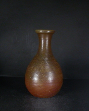 備前焼　登窯　備前焼物故作家　的野　求　黄ゴマ鶴首徳利花入１９