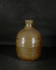 備前焼　登窯　備前焼物故作家　的野　求　黄ゴマ一輪花入２１