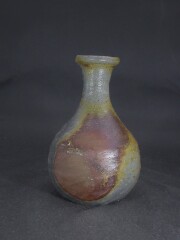 備前焼　登窯　備前焼人気作家　横山　直樹　大振りな窯変鶴首徳利１