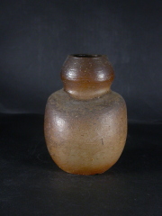 備前焼　登窯　備前焼人気作家　横山　直樹　共箱付き黄ゴマ掛け花入２