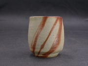 備前焼　備前焼中堅作家　小山　真吾　緋襷湯呑１