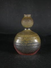 備前焼　登窯　備前焼中堅作家　中村　真一郎　共箱付き黄ゴマ瓢徳利２