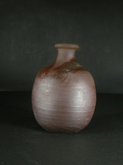 備前焼　登窯　南燦窯所属作家　徳永　修　共箱付き緋襷・黄ゴマ徳利２