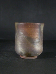 備前焼　登窯　備前焼物故作家　数乗　威生　桟切湯呑１