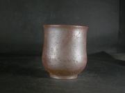 備前焼　登窯　備前焼物故作家　加村　香童　緋襷湯呑１
