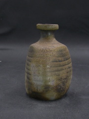 備前焼　登窯　備前焼伝統工芸士　故鷹取　閑山　窯変三角徳利１