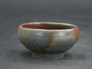 備前焼　登窯　備前焼女流作家　木村　素静　窯変平ぐい呑１