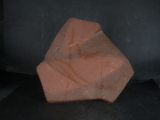 備前焼　登窯　備前焼名門女流作家　山本　絵里子　２２センチ緋襷・焦げ茶のゴマ三つ足叩き皿３