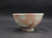 萩焼　日展作家　松野　龍司 　四方桟共箱付き萩抹茶茶碗１