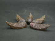 備前焼　登窯　備前焼窯元　清麻呂窯　藤尾　高徳　紙箱付き黄ゴマ竹の子箸置５個組１
