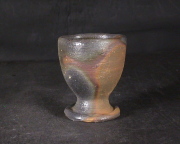 お買得　備前焼　登窯　備前焼中堅作家　高原　邦彦　共箱付き窯変馬上杯１