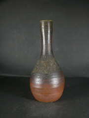 備前焼　登窯　備前焼ベテラン作家　生陶　衆啓　黄ゴマ一輪花入１