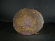 備前焼　登窯　備前焼物故作家　大饗　章　緋襷・黄ゴマ楕円皿７