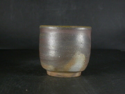 備前焼　登窯　作者不詳　桟切・黄ゴマ湯呑１