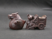 備前焼　登窯　作者不詳　楊枝立２個組１