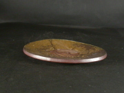 備前焼　登窯　備前焼物故作家　大饗　章　緋襷・黄ゴマ楕円皿５