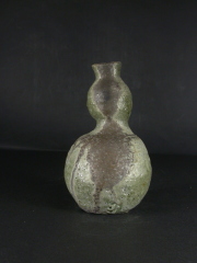 備前焼　穴窯　備前焼ベテラン作家　好本　宗峯　共箱付き黄ゴマ備前須恵瓢徳利３