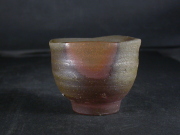 備前焼　登窯　備前焼中堅作家　松本　勝哉　カセ窯変ぐい呑１