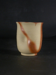 備前焼　備前焼中堅作家　堀川　南山　緋襷湯呑１