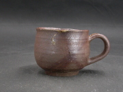 備前焼　登窯　備前焼物故作家　小野田　瑞穂　黄ゴマコーヒーカップ１
