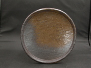 備前焼　登窯　備前焼中堅作家　稲荷　作　２４センチ黄ゴマ叩き皿１