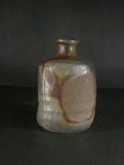 備前焼　登窯　備前市無形文化財　佐藤　苔助　共箱付き窯変徳利１