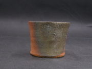 備前焼　登窯　備前焼人気作家　高力　芳照　黄ゴマ緋フリーカップ１