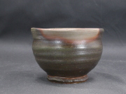 備前焼　登窯　備前焼中堅作家　大平　孝昭　共箱付黄ゴマ抹茶茶碗２