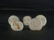 備前焼　備前焼窯元一本松窯　大森　良友　顔の備前玉５個組１