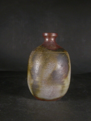 備前焼　登窯　備前焼窯元　松園　桟切・黄ゴマ徳利２