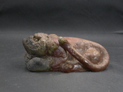 備前焼　登窯　清麻呂窯　備前焼物故作家　木南　知加選　黄ゴマ虎置物１　