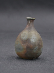 備前焼　登窯　備前焼中堅作家　大平　一誠　桟切・黄ゴマミニ徳利花入２