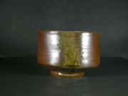 備前焼　登窯　備前焼伝統工芸士　森本　桂　共箱付き黄ゴマ抹茶茶碗１