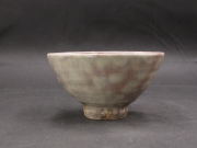 萩焼　山口県無形文化財　大和　保男　四方桟共箱付き萩抹茶茶碗１