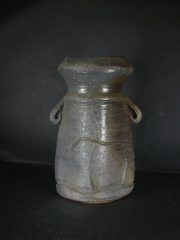 備前焼　登窯　備前焼中堅作家　榊原　啓司（伊勢崎）　窯変耳付き花入３