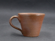 処分品　備前焼　穴窯　作者不詳　黄ゴマコーヒーカップ１