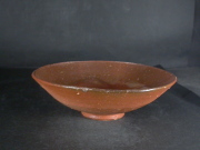 備前焼　登窯　備前焼中堅作家　永末　隆平　１８センチ緋襷・黄ゴマ深皿・浅鉢２