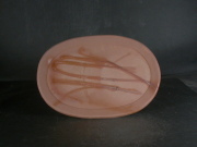 備前焼　備前焼若手作家　藤見　俊一　１８．７センチ緋襷楕円皿２
