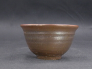 備前焼　備前焼中堅作家　竹内　靖之（山本）　最新作金彩・黒ゴマ飯茶碗２