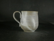 備前焼　備前焼中堅作家　竹内　靖之（山本）　最新作青緋襷・青備前手付きカップ５