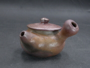 月間特価品　備前焼　登窯　備前焼中堅作家　竹内　靖之（山本）　最新作黄ゴマ横手宝瓶４