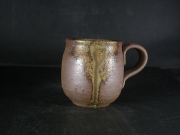 備前焼　登窯　備前焼中堅作家　竹内　靖之（山本）　最新作黄ゴマ手付きカップ５