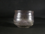 備前焼　登窯　備前焼中堅作家　竹内　靖之（山本）　最新作金彩・黒ゴマぐい呑１６